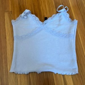 Light Blue Lace Tank Top